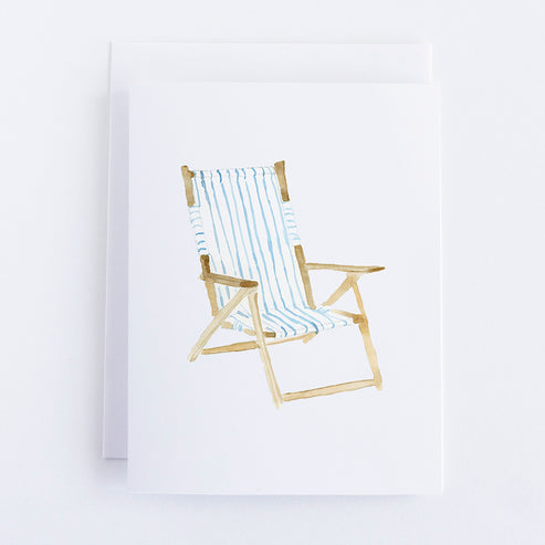 Beach Chair Note Card (single card) – Finding Silver Pennies