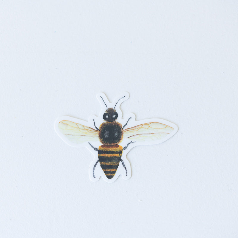 Bee Sticker | Finding Silver Pennies #watercolor #findingsilverpennies #beesticker #watercolorbee