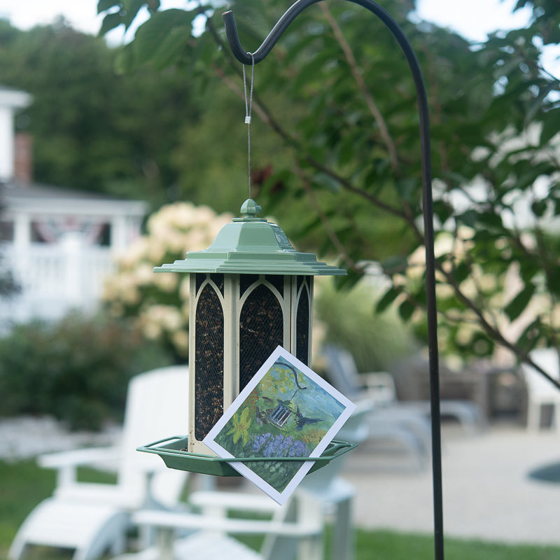Birds on a Feeder Note Card by John Driscoll | Ink Harbour Illustrations