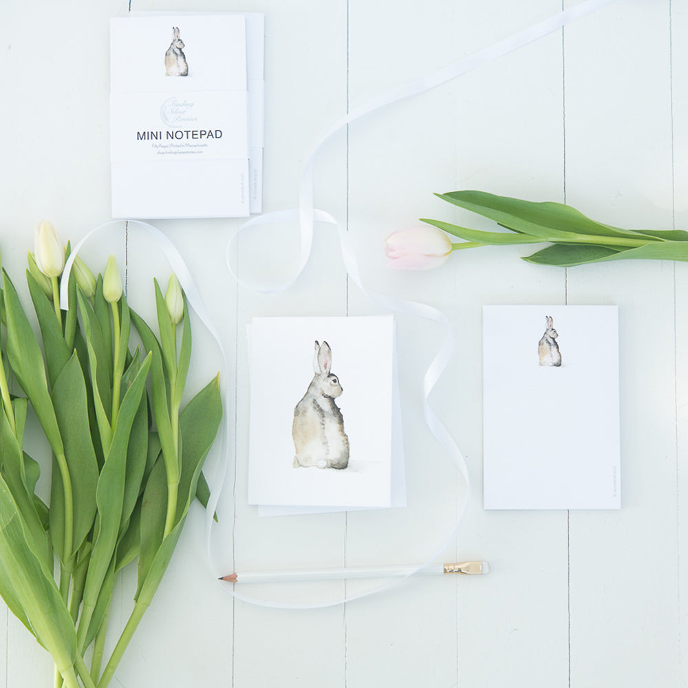 Cottontail Rabbit Card Cottontail Bunny Note Card – Finding Silver Pennies