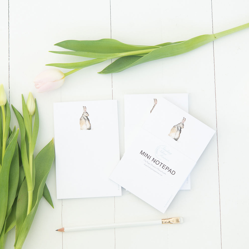 Cottontail Bunny Mini Notepad by Danielle Driscoll | Finding Silver Pennies