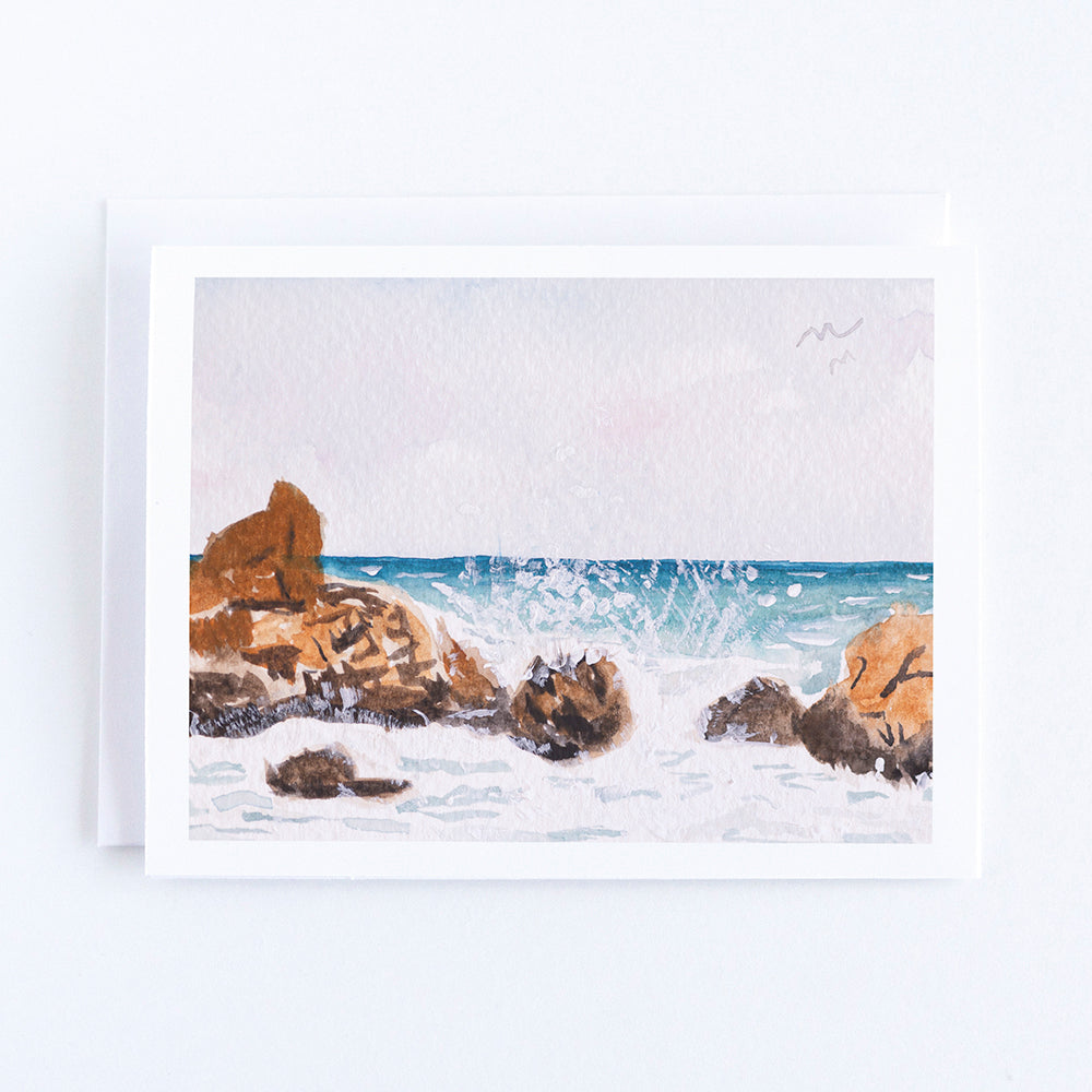 Crashing Wave Note Card by Danielle Driscoll | Finding Silver Pennies