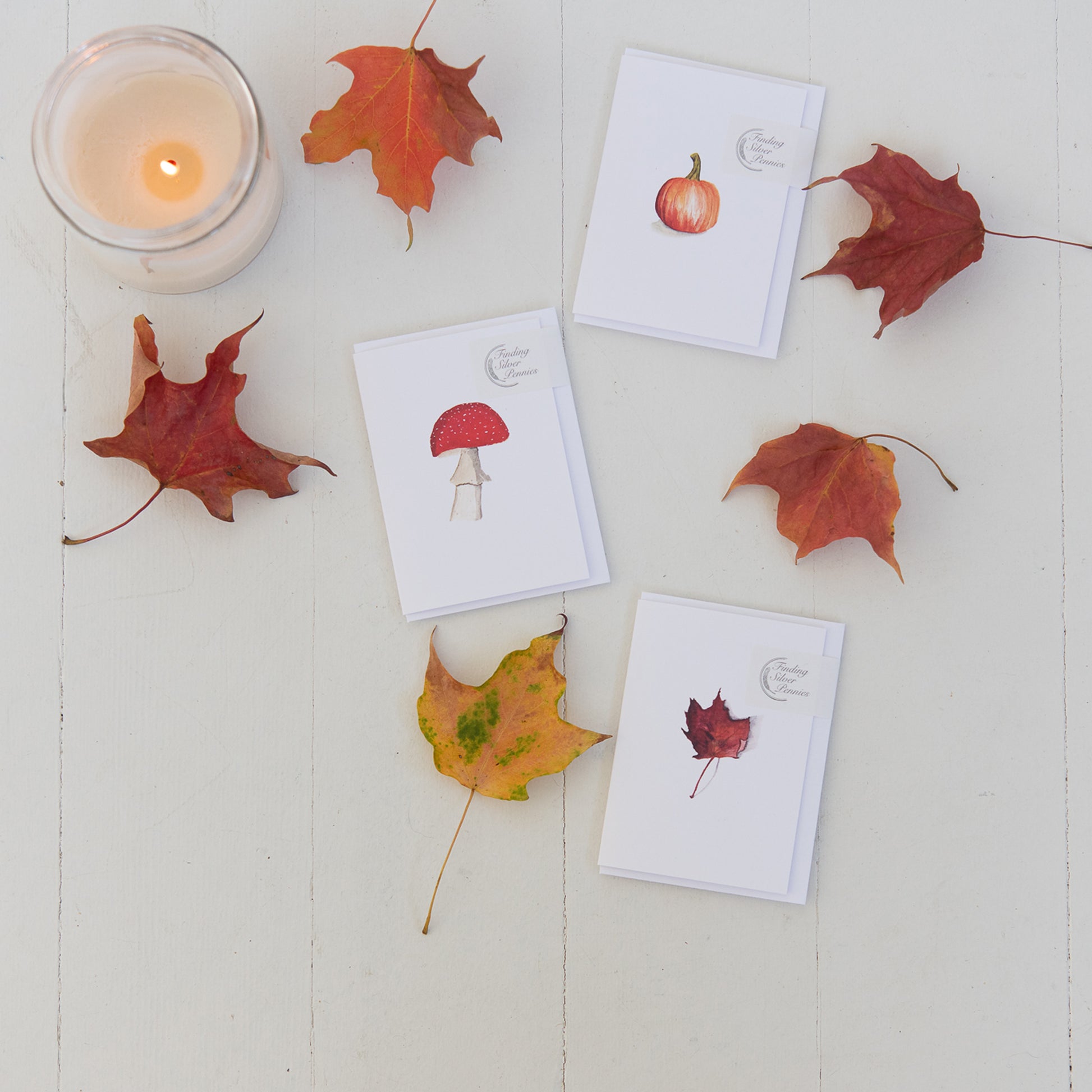 Fall Enclosure Cards by Danielle Driscoll | Finding Silver Pennies