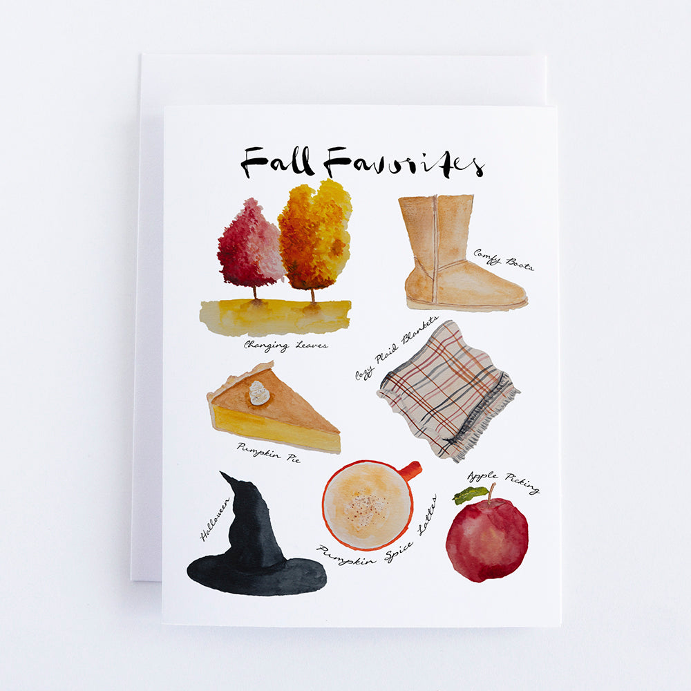 Fall Favorites Note Card by Danielle Driscoll | Finding Silver Pennies