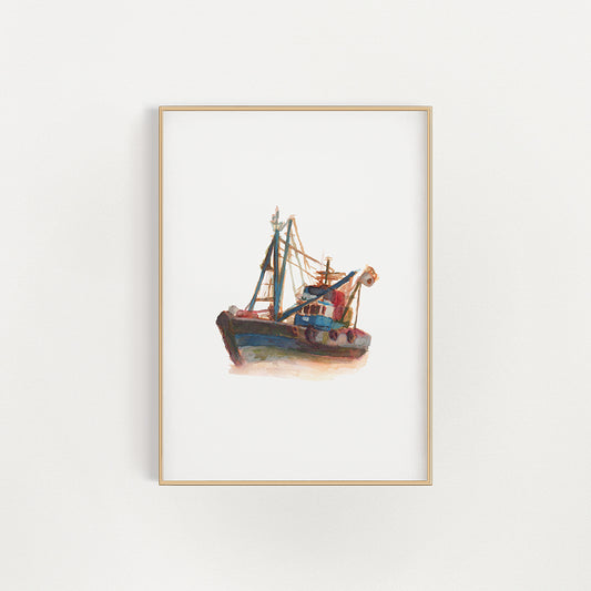 Fishing Trawler Giclée Print by John Driscoll | Ink Harbour Illustrations