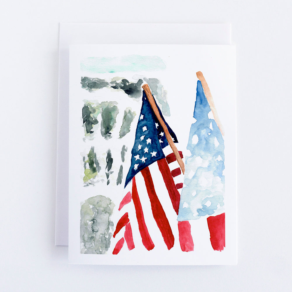 Flags Note Card by Danielle Driscoll | Finding Silver Pennies