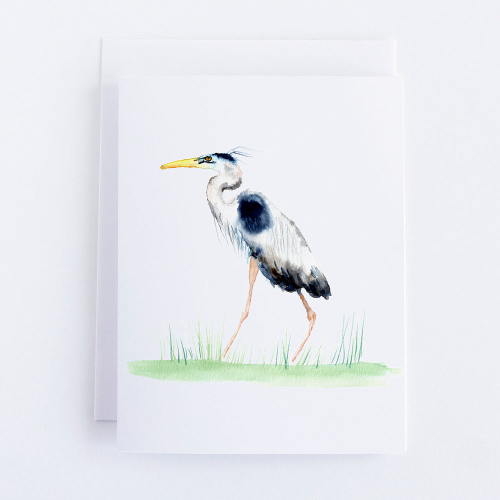 Great Blue Heron Note Card by Danielle Driscoll | Finding Silver Pennies