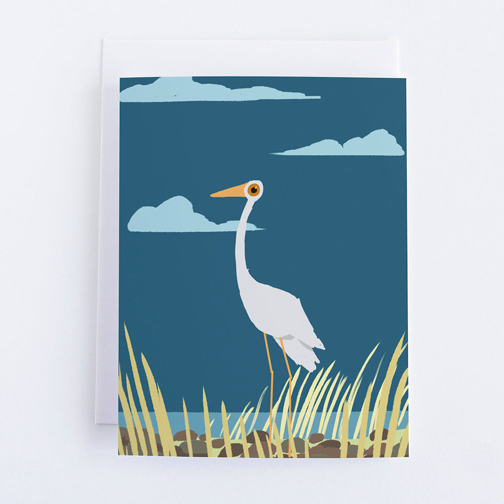 Heron Card by John Driscoll | Ink Harbour Illustrations