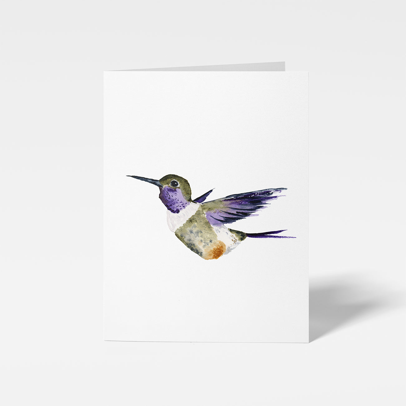 Watercolor Hummingbird Mini Note Card by Danielle Driscoll | Finding Silver Pennies