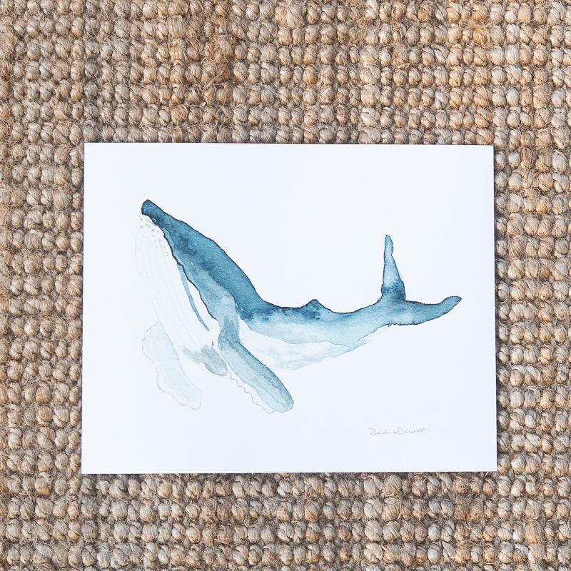 Humpback Whale Watercolor Print 