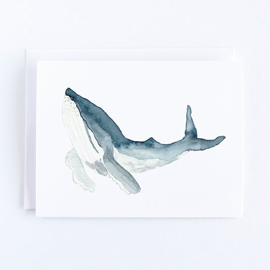 Humpback Whale Note Card by Danielle Driscoll | Finding Silver Pennies