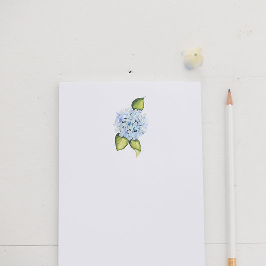 Watercolor Hydrangea Notepad | Finding Silver Pennies