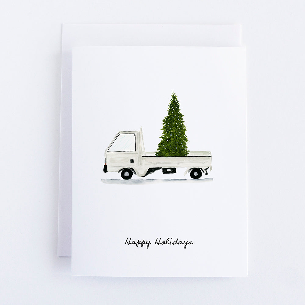 Kei Truck Holiday Note Card by Danielle Driscoll | Finding Silver Pennies