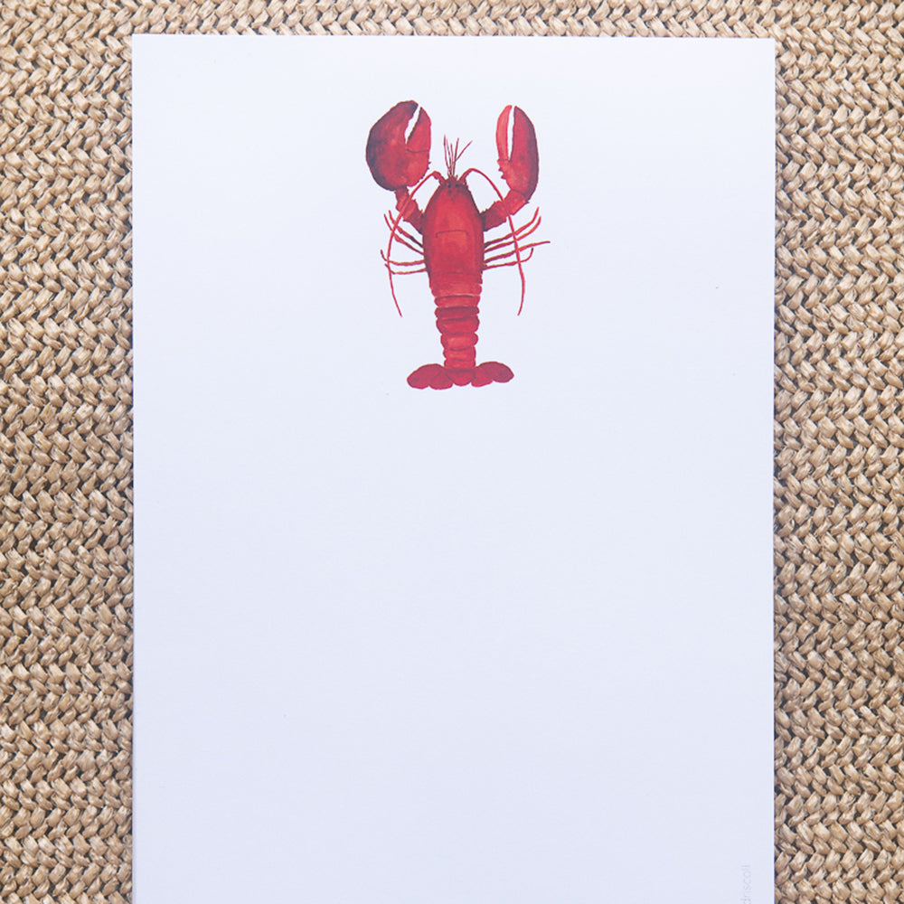 Lobster Notepad | Finding Silver Pennies #lobster #lobsternotepad #watercolorlobster