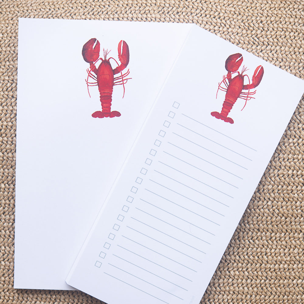 Lobster Notepad | Finding Silver Pennies #lobster #lobsternotepad #watercolorlobster