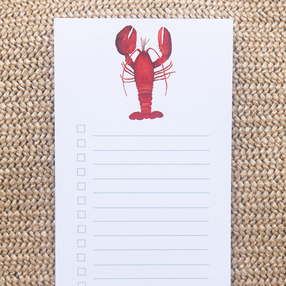 Lobster List Pad | Finding Silver Pennies #lobster #lobsternotepad #watercolorlobster