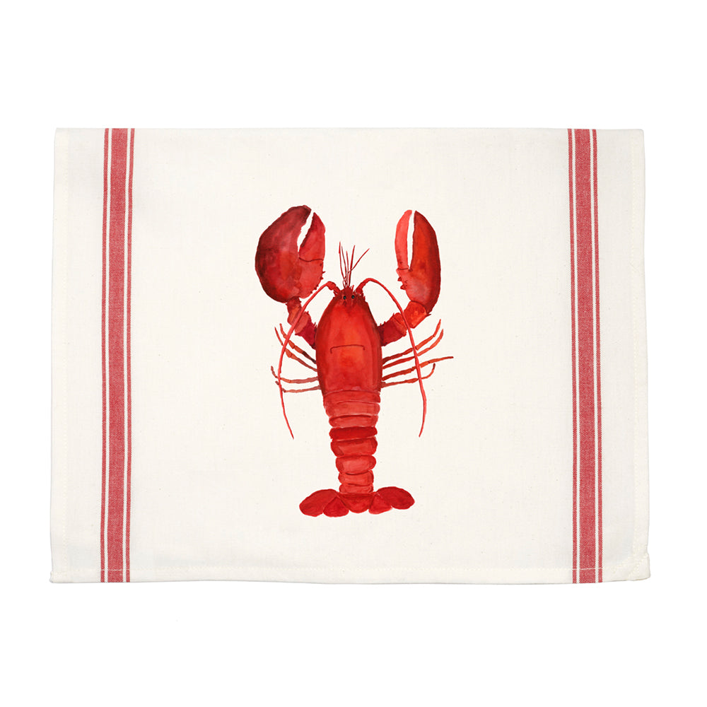 Lobster Tea Towel | Finding Silver Pennies #lobster #lobsterteatowel #watercolorlobster