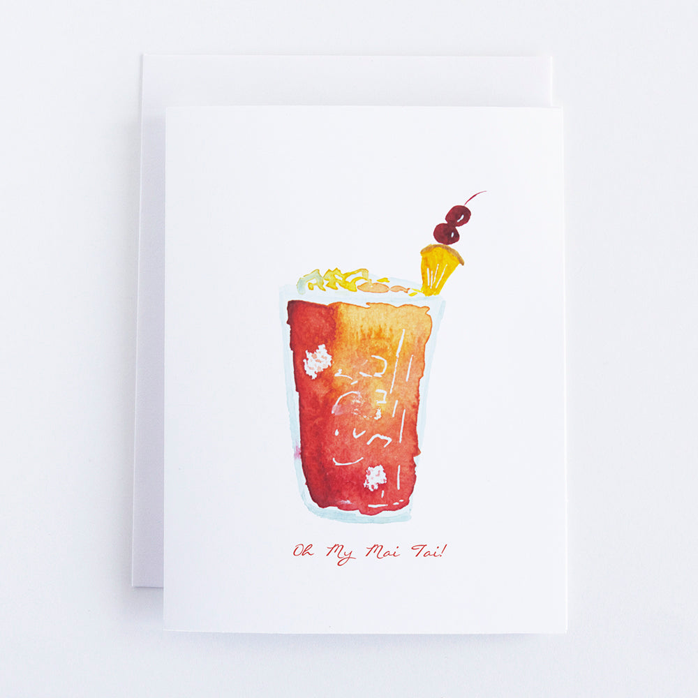 Mai Tai Note Card by Danielle Driscoll | Finding Silver Pennies