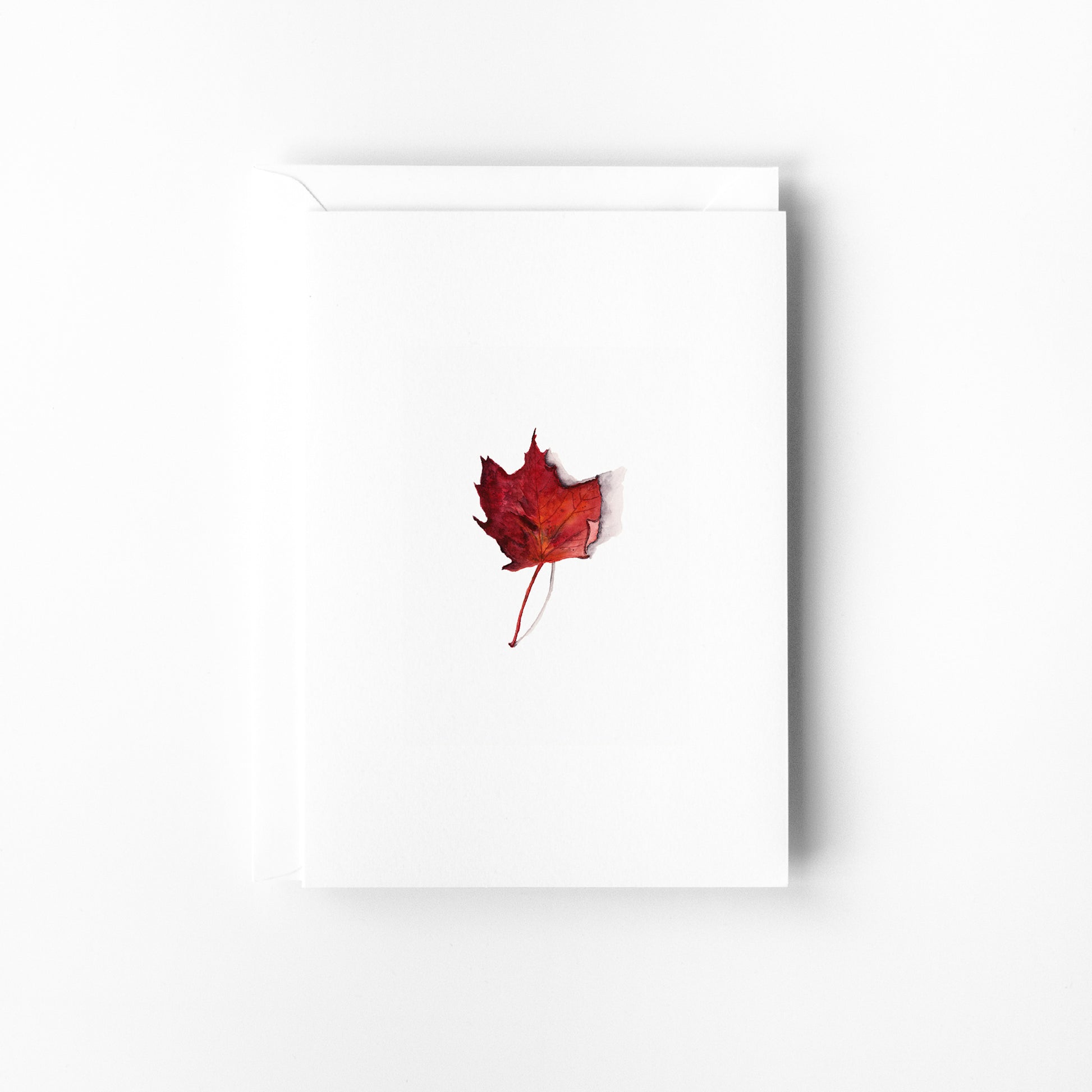Maple Leaf Mini Note Card by Danielle Driscoll | Finding Silver Pennies