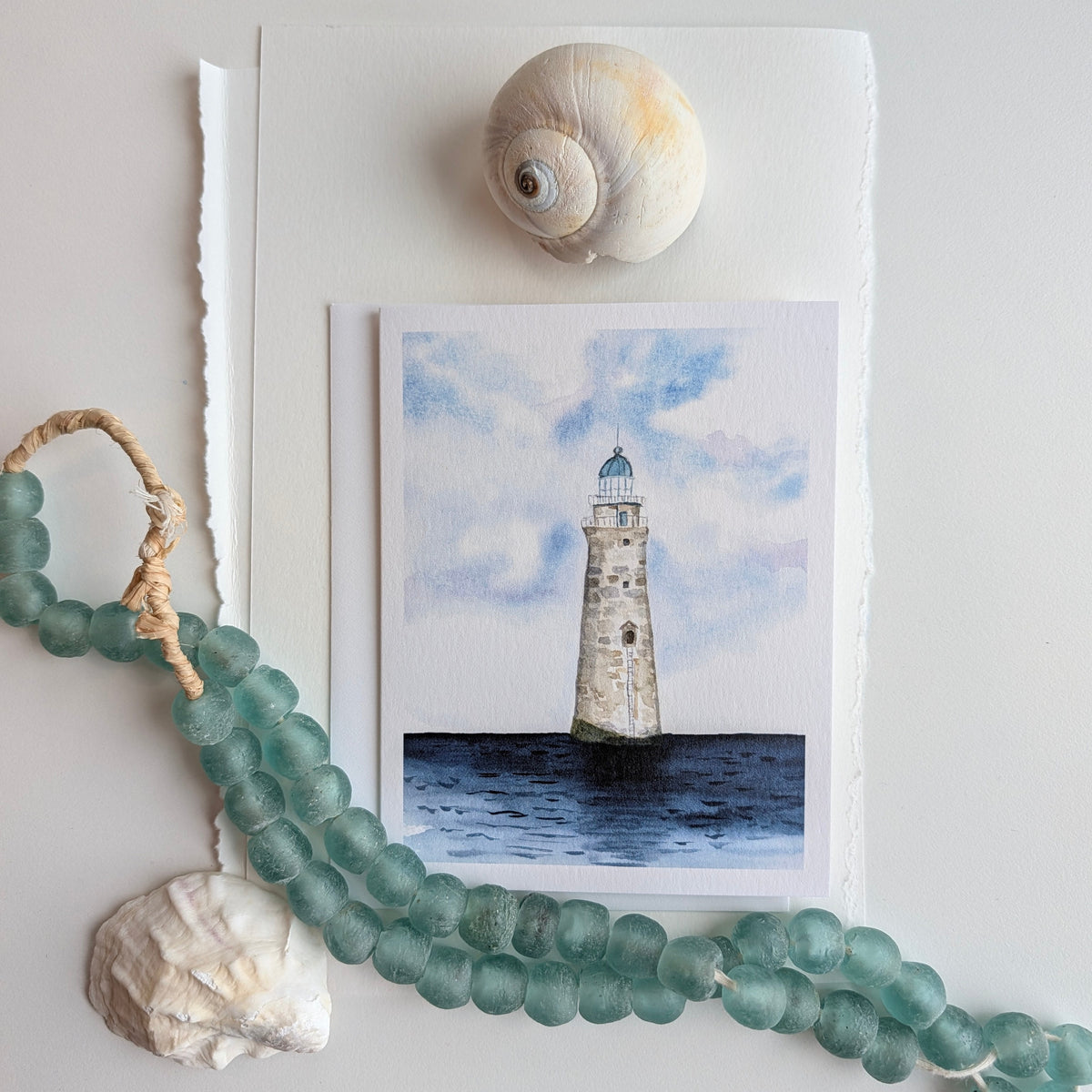 Minot Light Note Card by Danielle Driscoll