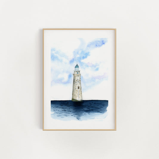 Minot Light with a Pastel Sky by Danielle Driscoll