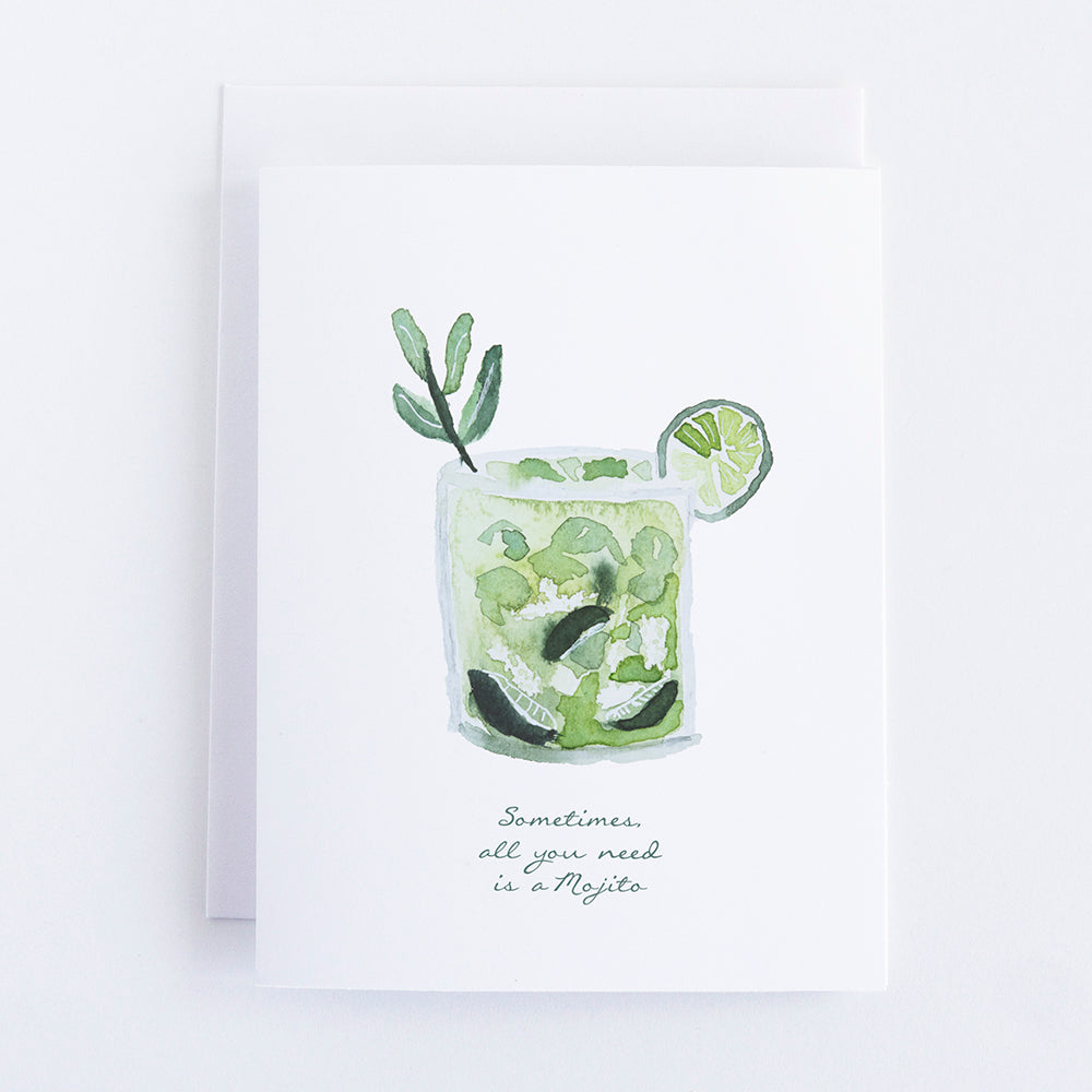 Mojito Note Card by Danielle Driscoll | Finding Silver Pennies