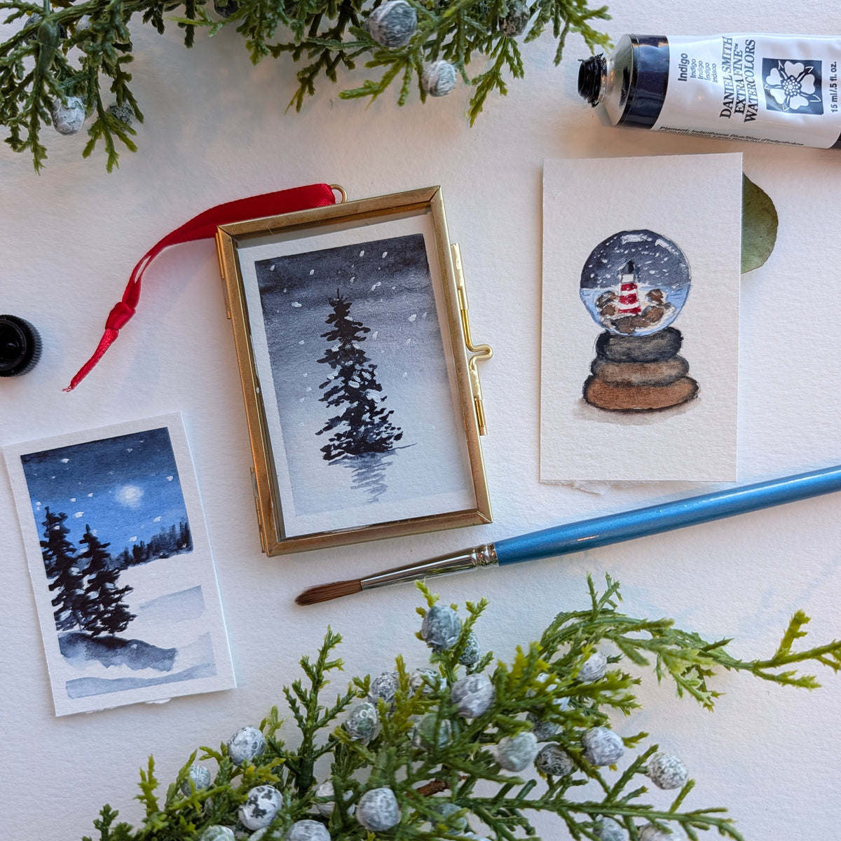 Paint Your Own Watercolor Ornaments