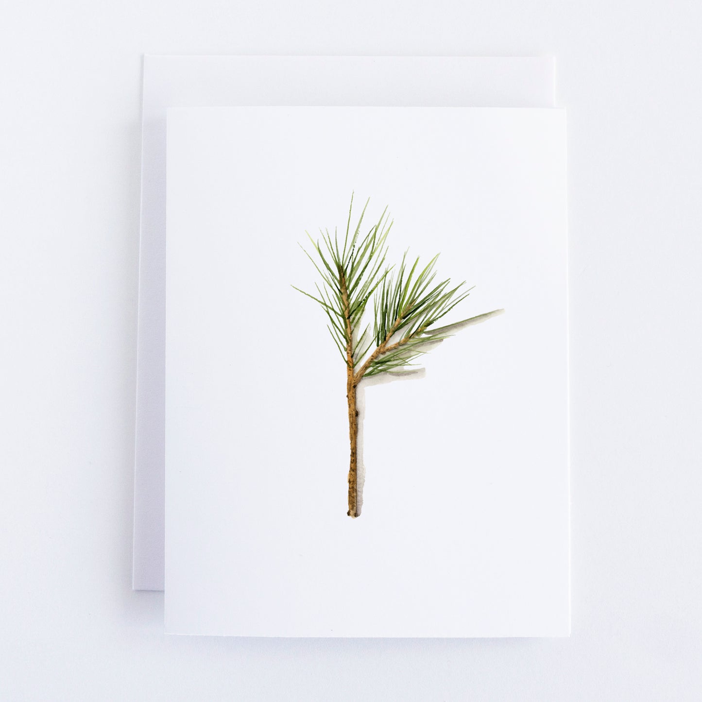 Watercolor Pine Branch Note Card by Danielle Driscoll | Finding Silver Pennies