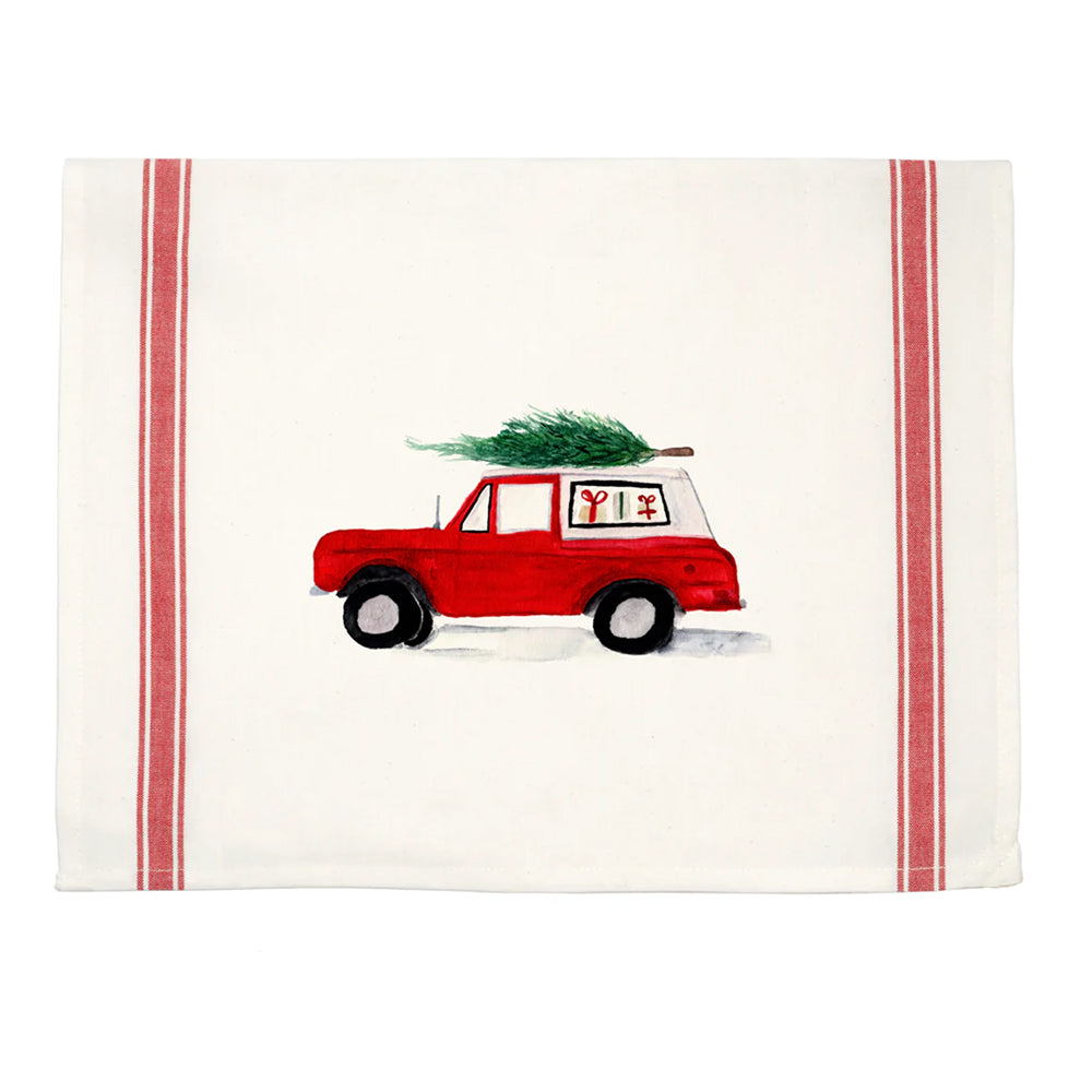 Red Bronco Tea Towel | Finding Silver Pennies