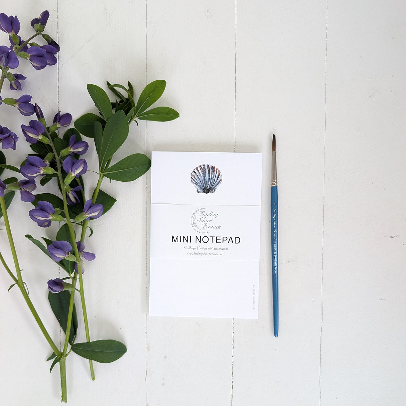 Scallop Shell Mini Notepad by Danielle Driscoll | Finding Silver Pennies