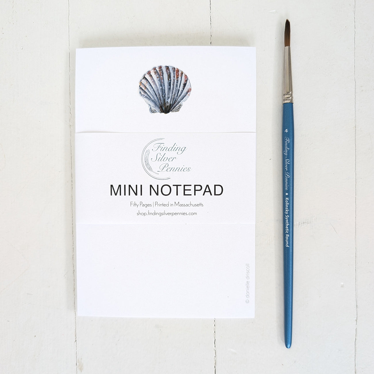 Scallop Shell Mini Notepad by Danielle Driscoll | Finding Silver Pennies