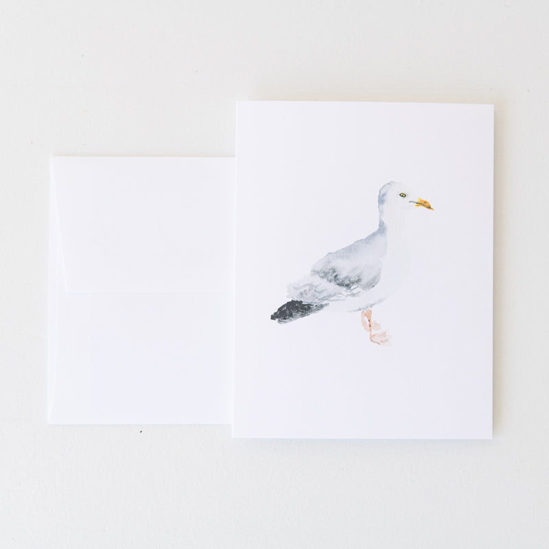 Seagull Note Card Set by Danielle Driscoll | Finding Silver Pennies #watercolor #notecard #summmercollection #seagull