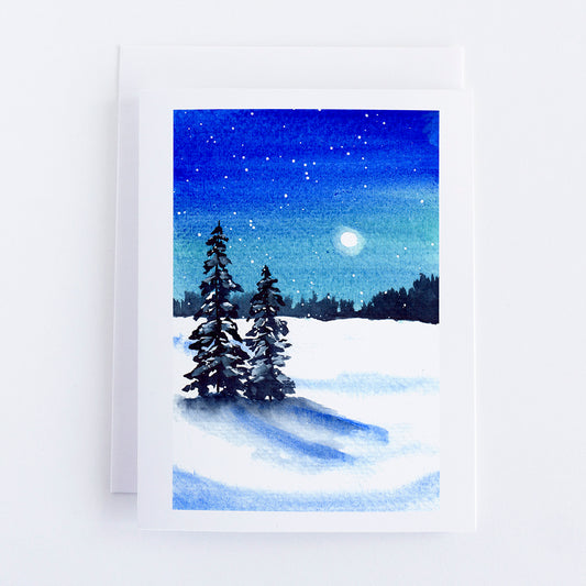 Snow Day Illustrated Card by Danielle Driscoll | Finding Silver Pennies