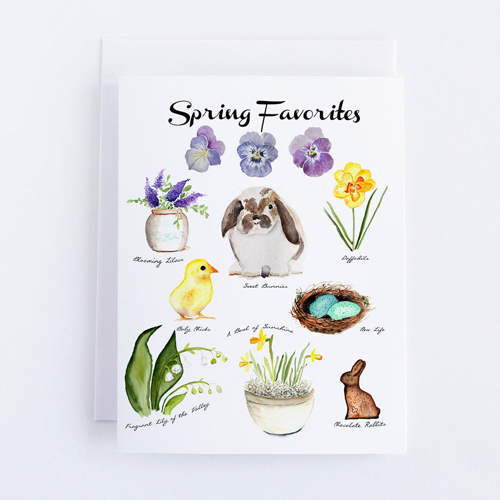 Spring Favorites Note Card by Danielle Driscoll | Finding Silver Pennies