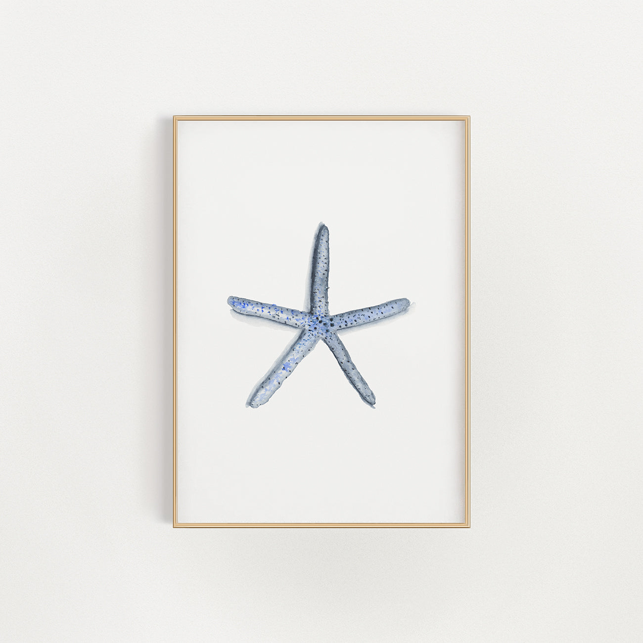 Watercolor Blue Starfish art print by Danielle Driscoll | Finding Silver Pennies