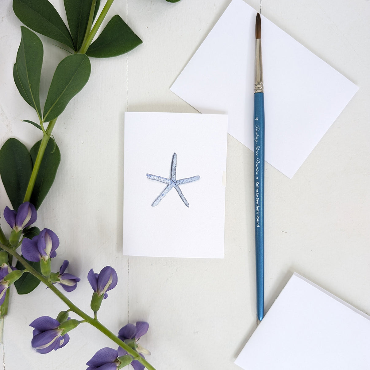 Blue Starfish Mini Note Card – Finding Silver Pennies