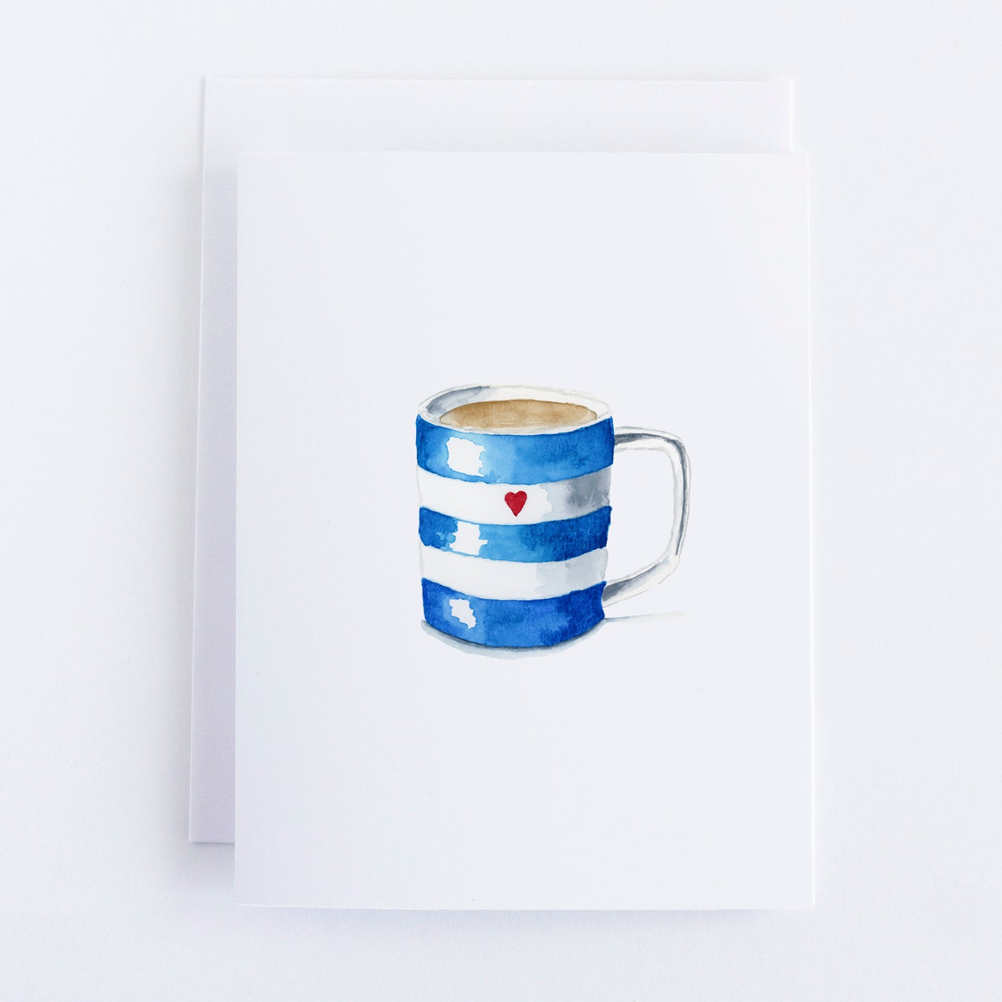 Striped Mug with Heart Note Card