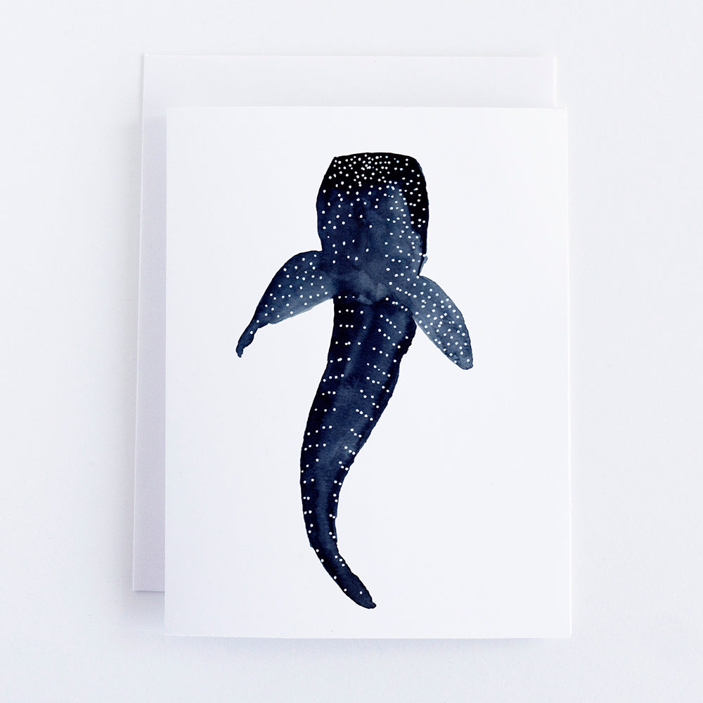 Whale Shark from Above Note Card by Danielle Driscoll | Finding Silver Pennies