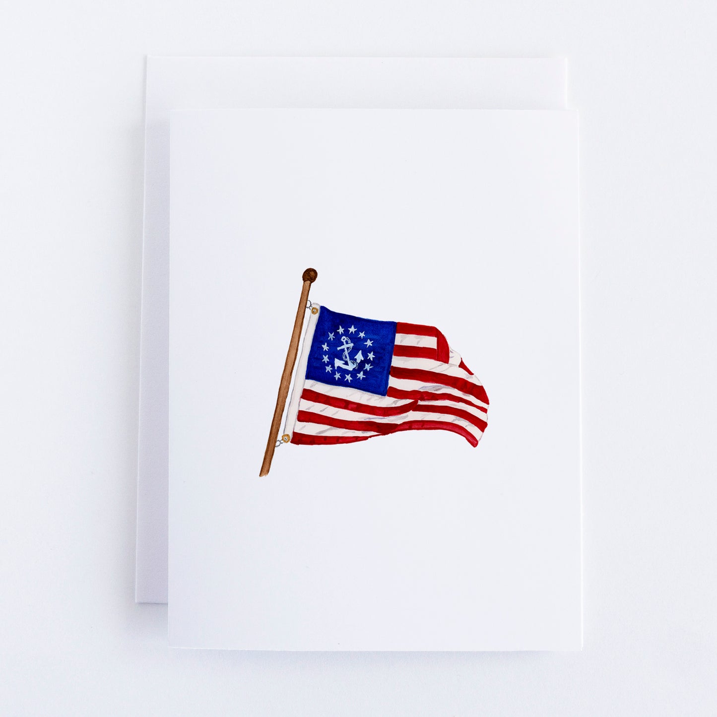 Watercolor Yacht Ensign Note Card