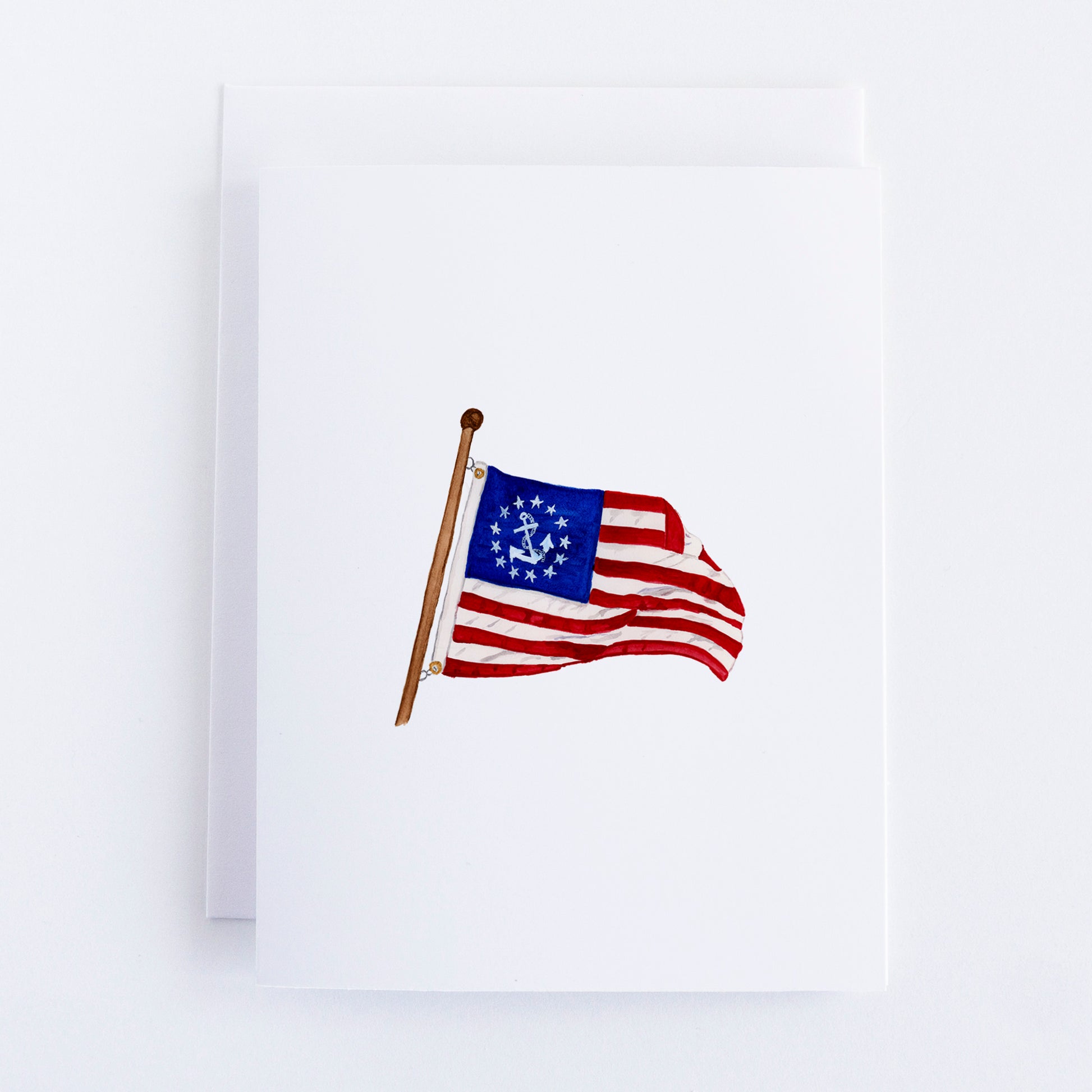 Watercolor Yacht Ensign Note Card