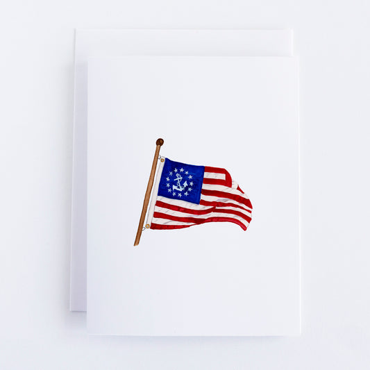Watercolor Yacht Ensign Note Card