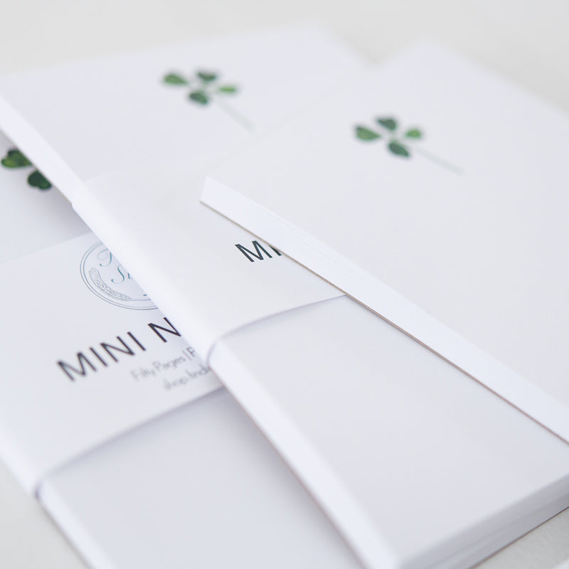 Four Leaf Clover Mini Notepad by Finding Silver Pennies