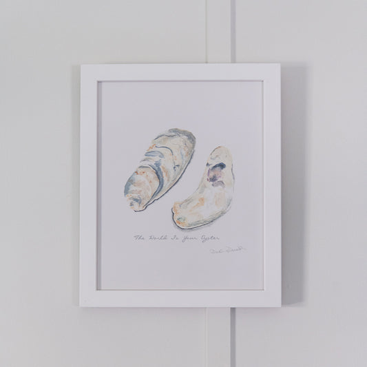 The World Is Your Oyster Giclee Print White Fame