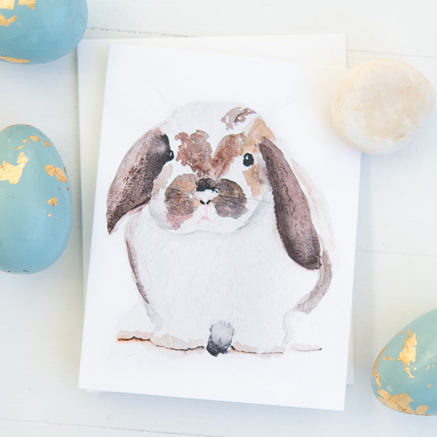 Flop Eared Bunny Note Card with Envelope (Box Set)