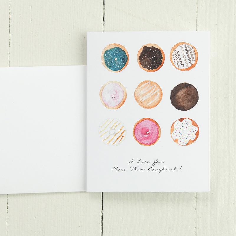 Watercolor Doughnut Note Card by Danielle Driscoll | Finding Silver Pennies