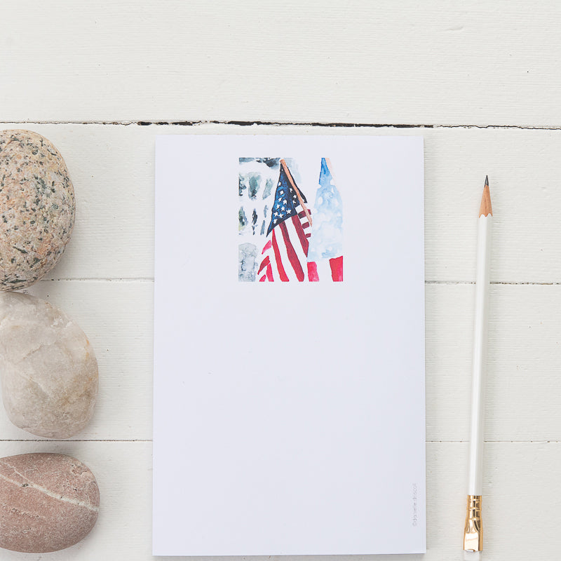 Flags Watercolor Notepad – Finding Silver Pennies