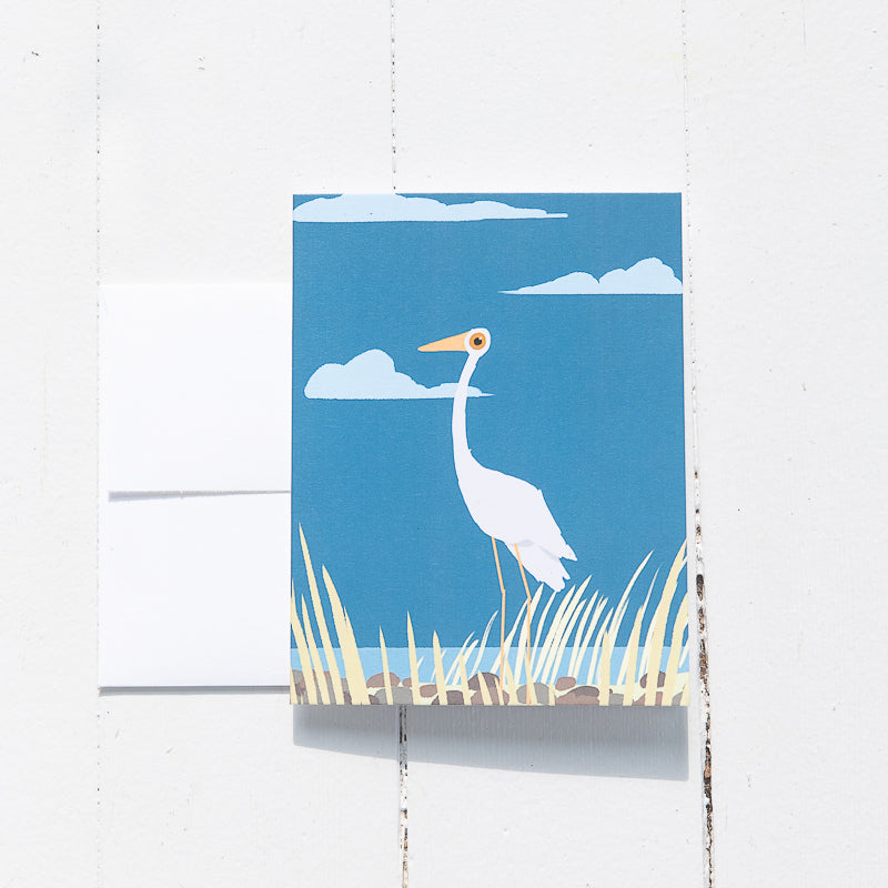 Heron Note Card with Envelope 