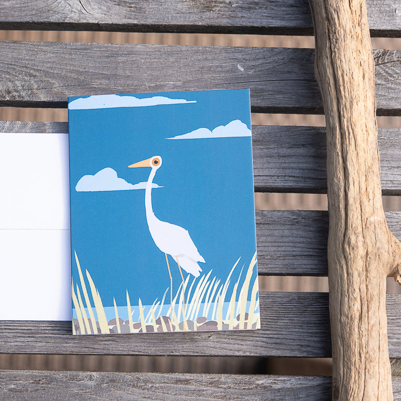 Heron Note Card with Envelope 