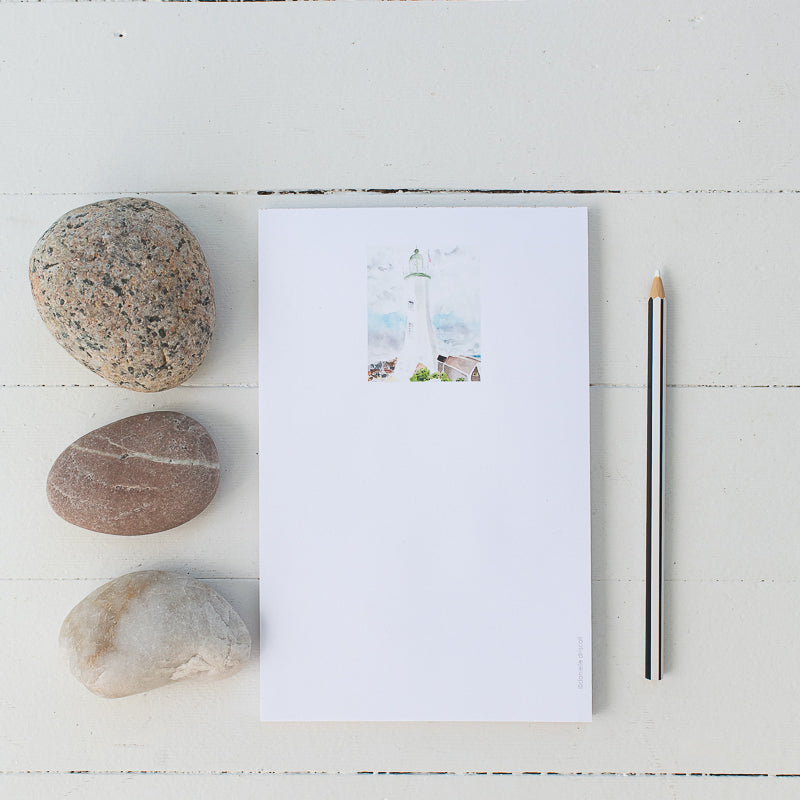 Scituate Lighthouse Watercolor Notepad