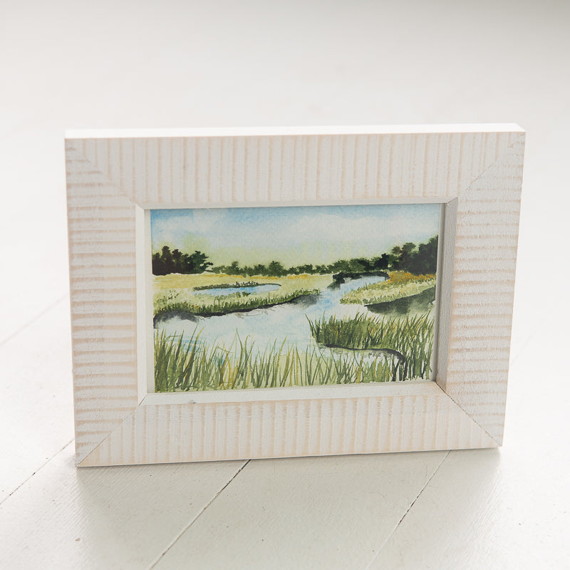 Marsh original painting by Danielle Driscoll | Finding Silver Pennies #watercolor #marsh #coastal